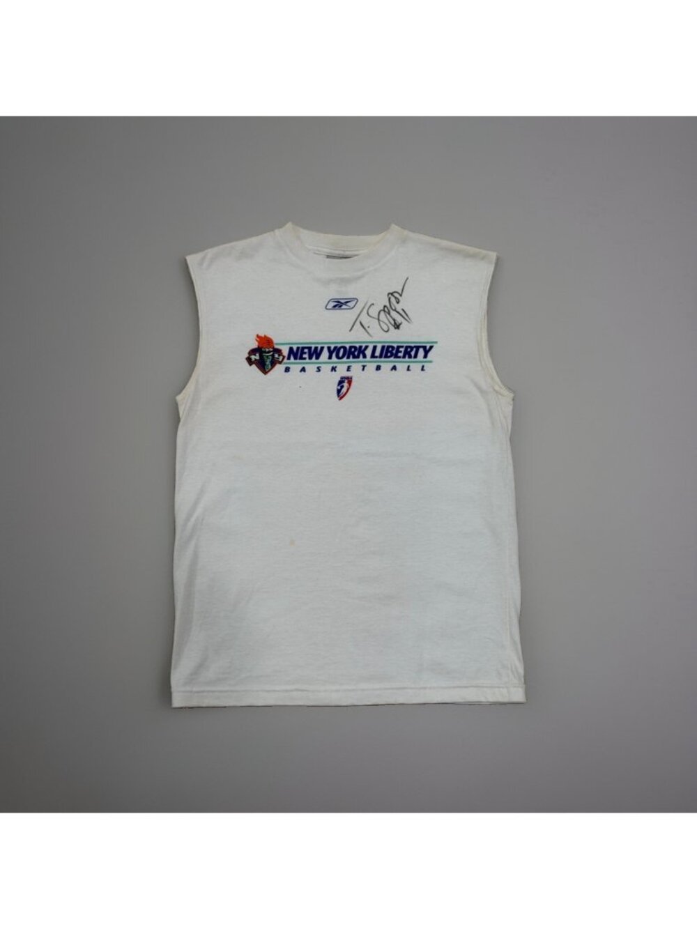 Autographed Teresa Weatherspoon New York Liberty 2007 WNBA Shirt Tank Signed M